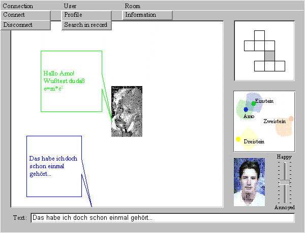 Visual Chat - GUI Prototype from February 1998